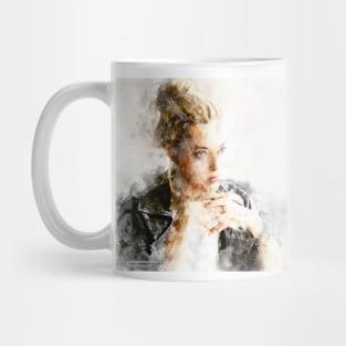 Girl in a coffee bar Mug